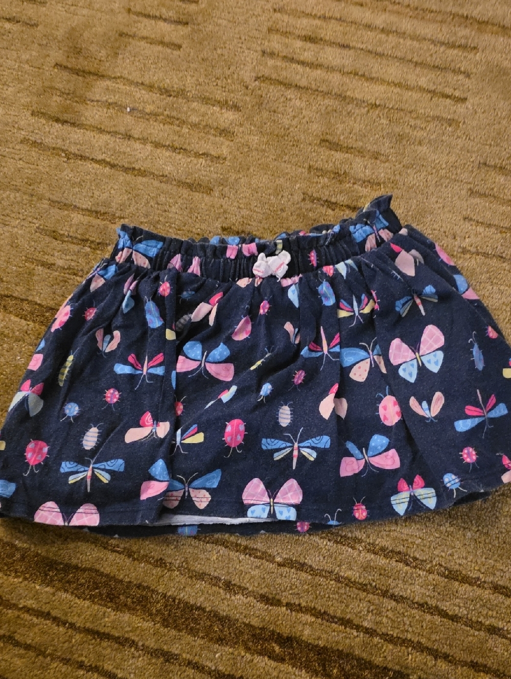 jumping beans Navy Blue Girls Skirt with Pink Logo